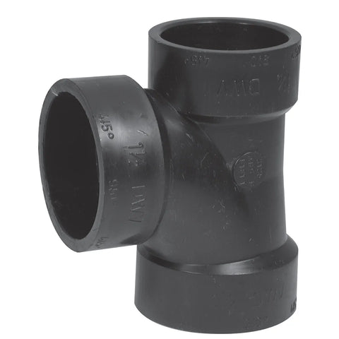 ABS Sanitary Tee 4in Black
