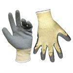 Gloves Latex Knitted Grey