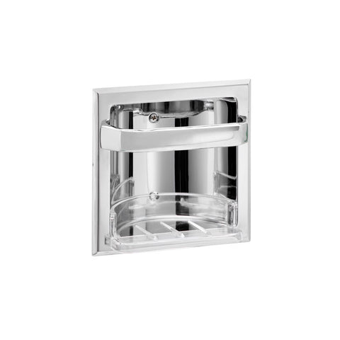 02-D102 Soap Holder W/Grab Recessed