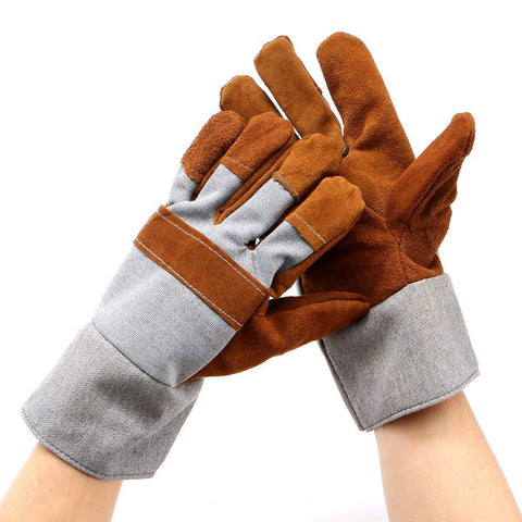 Welding Work Soft Cowhide Leather Plus Gloves